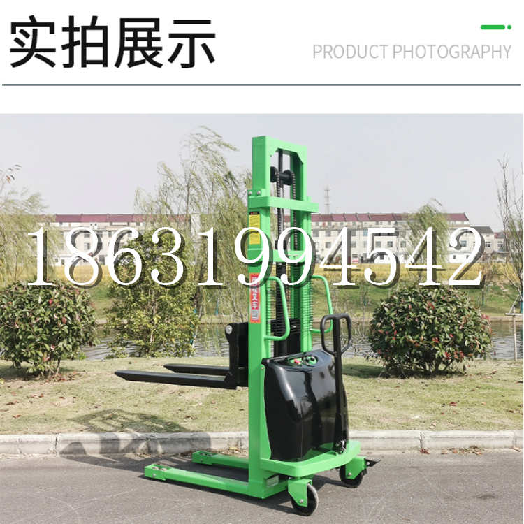 曲阜市电动叉车堆高车液压铲车电瓶1吨2吨站驾步行式小型全自动叉车